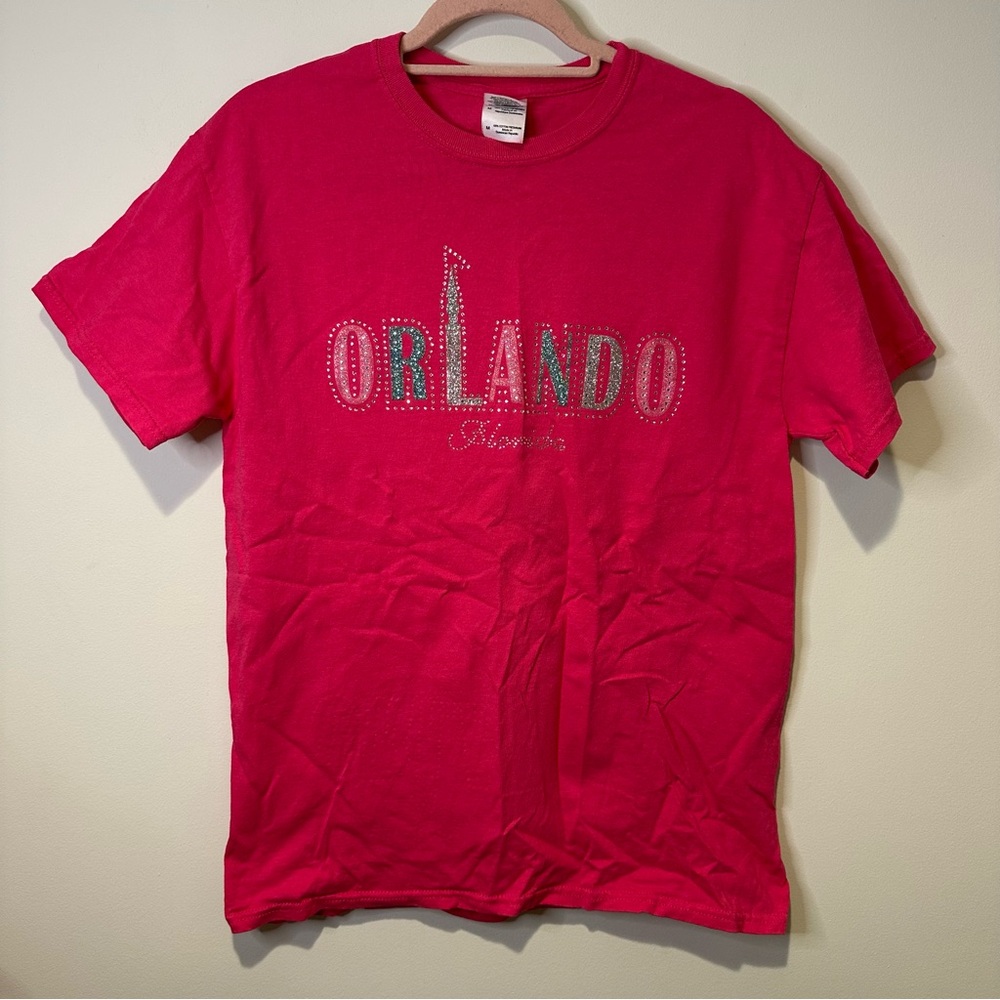 vintage orlando florida rhinestone tshirt size medium